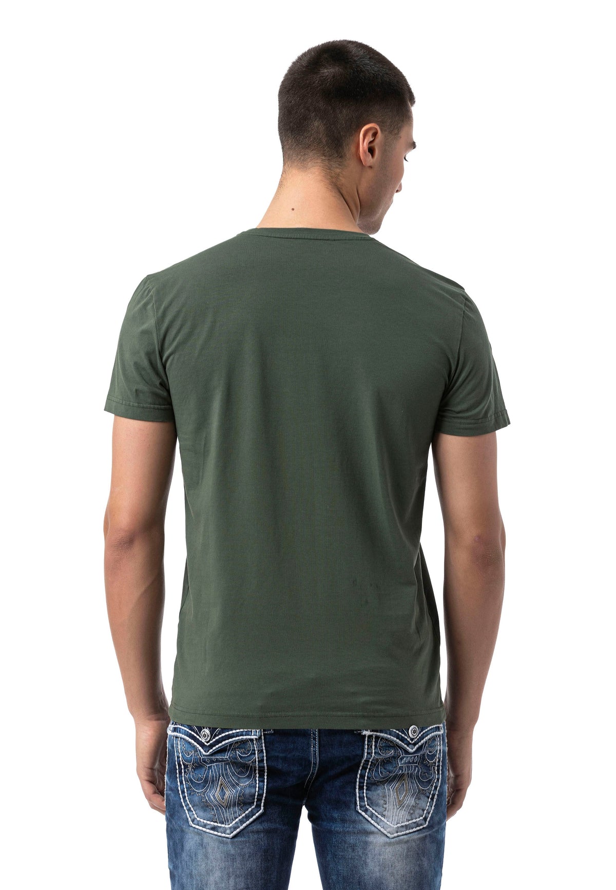 Erkek Regular Fit Baskılı Pamuklu T-shirt CT827