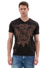Erkek T-Shirt Bisiklet Yaka Günlük Rahat Kesim Pamuklu Baskılı Tshirt CT856