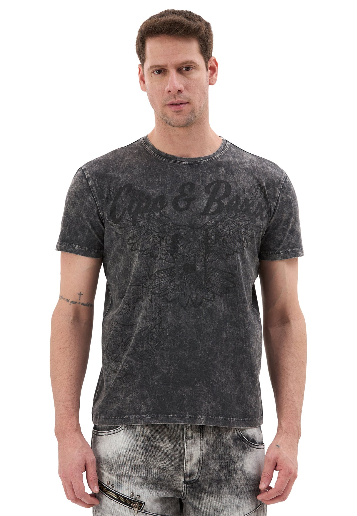 Erkek Vintage Görünümlü Regular Fit T-Shirt CT833