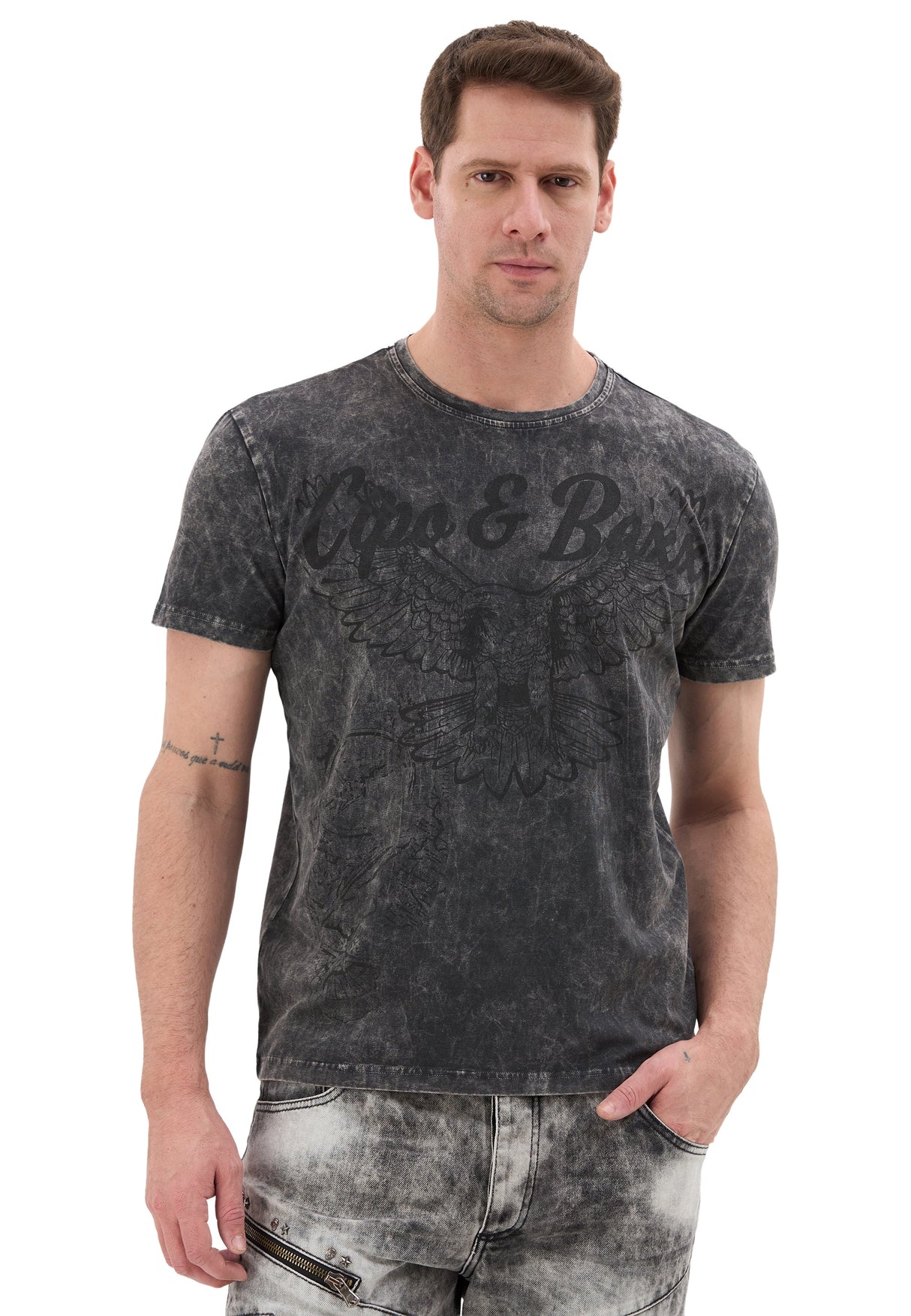 Erkek Vintage Görünümlü Regular Fit T-Shirt CT833