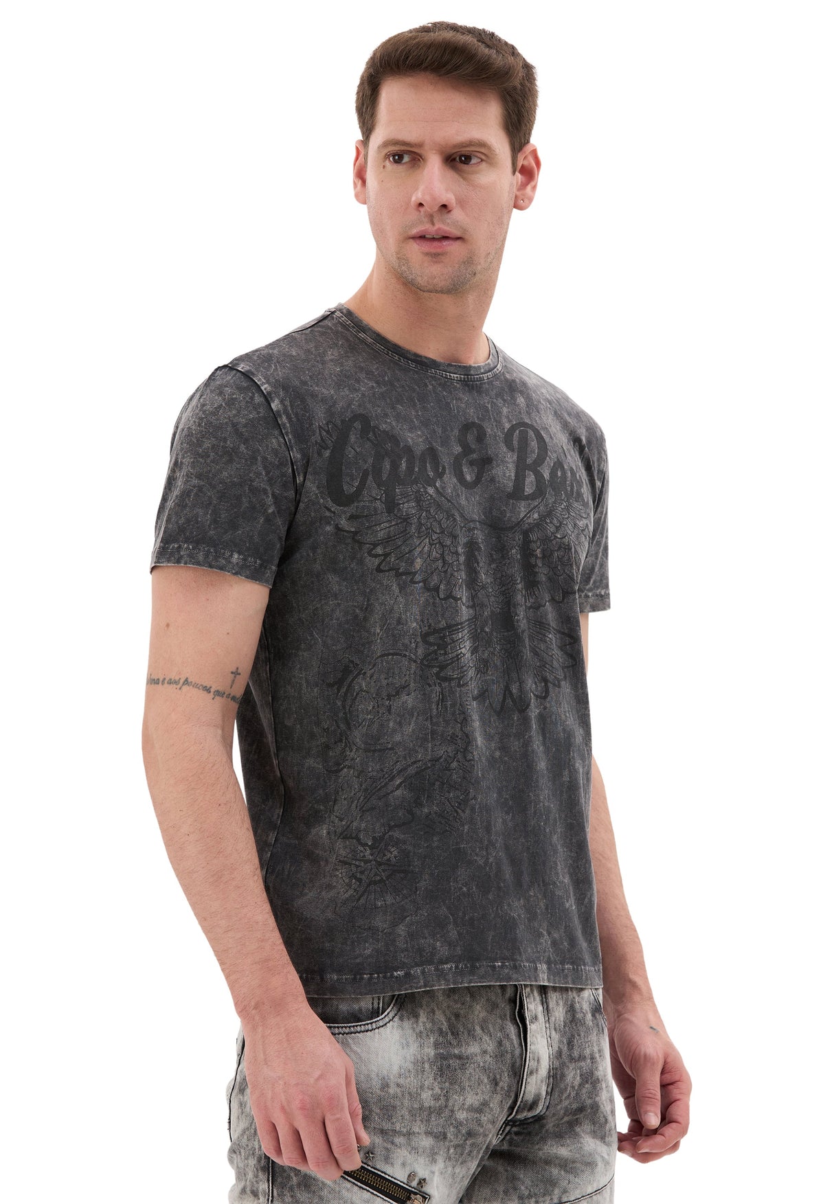 Erkek Vintage Görünümlü Regular Fit T-Shirt CT833