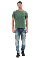 Erkek Yıkamalı Tişört Casual Tarz CT853