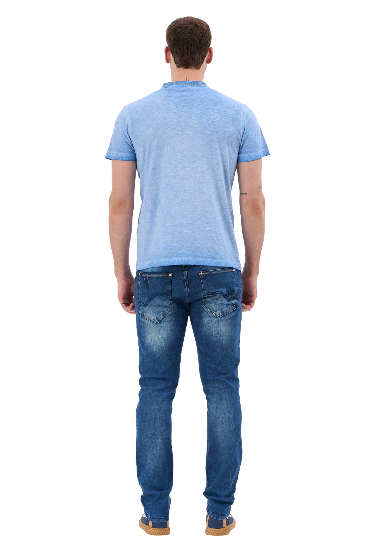 Hakim Yaka Düğmeli Basic Erkek T-Shirt CT835