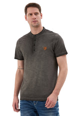 Hakim Yaka Düğmeli Basic Erkek T-Shirt CT835