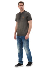 Hakim Yaka Düğmeli Basic Erkek T-Shirt CT835