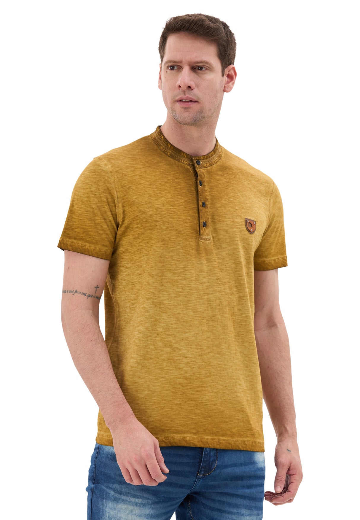 Hakim Yaka Düğmeli Basic Erkek T-Shirt CT835
