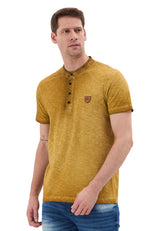 Hakim Yaka Düğmeli Basic Erkek T-Shirt CT835