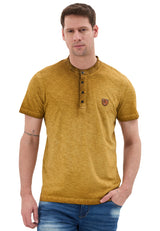 Hakim Yaka Düğmeli Basic Erkek T-Shirt CT835