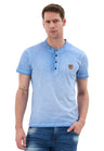 Hakim Yaka Düğmeli Basic Erkek T-Shirt CT835
