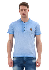 Hakim Yaka Düğmeli Basic Erkek T-Shirt CT835