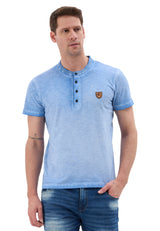 Hakim Yaka Düğmeli Basic Erkek T-Shirt CT835