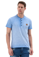 Hakim Yaka Düğmeli Basic Erkek T-Shirt CT835