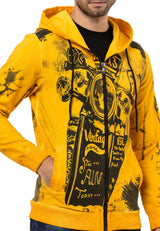 CL561 Motocu Casual Fermuarlı Erkek Sweatshirt