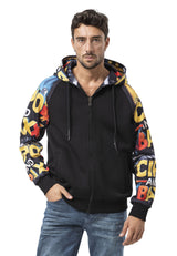 CL589 Erkek Hoodie Sweatshirt –Modern Baskılı, Kapüşonlu, Rahat Kesim Mevsimlik Sweatshirt