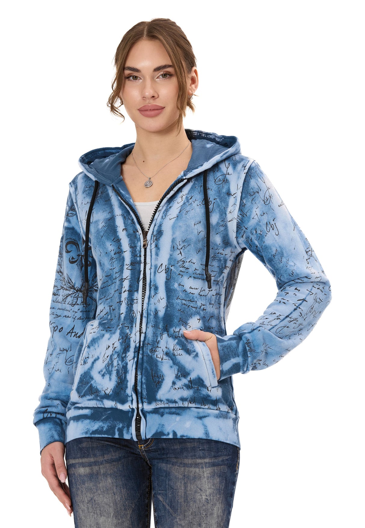 WL379 Kadın Hoodie Sweatjacket – Cipo&Baxx | Şık, Rahat ve Modern Tasarım