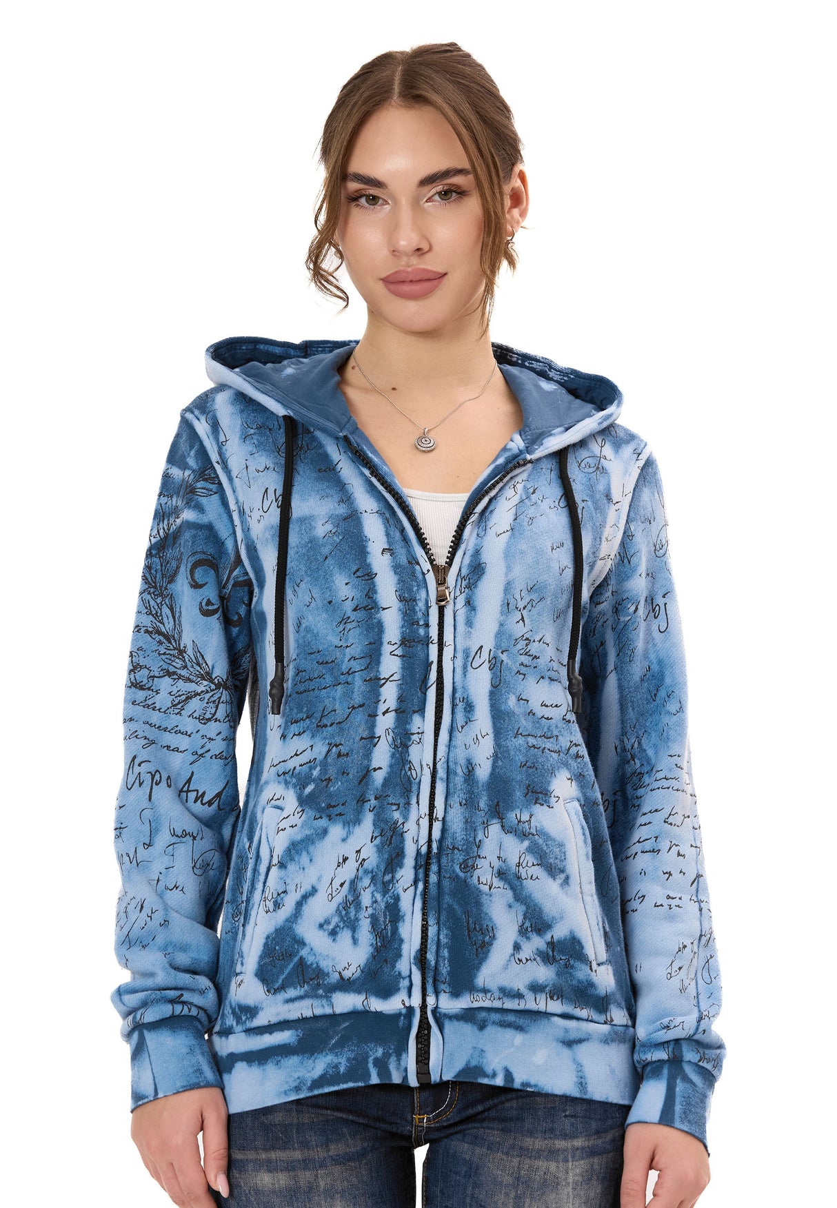 WL379 Kadın Hoodie Sweatjacket – Cipo&Baxx | Şık, Rahat ve Modern Tasarım