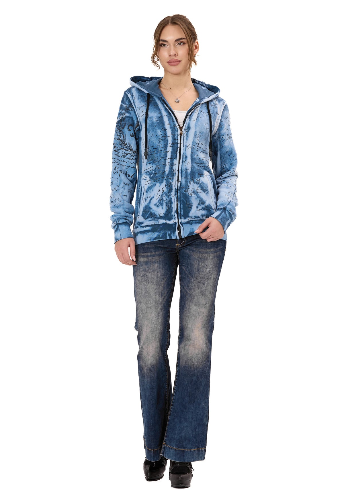 WL379 Kadın Hoodie Sweatjacket – Cipo&Baxx | Şık, Rahat ve Modern Tasarım