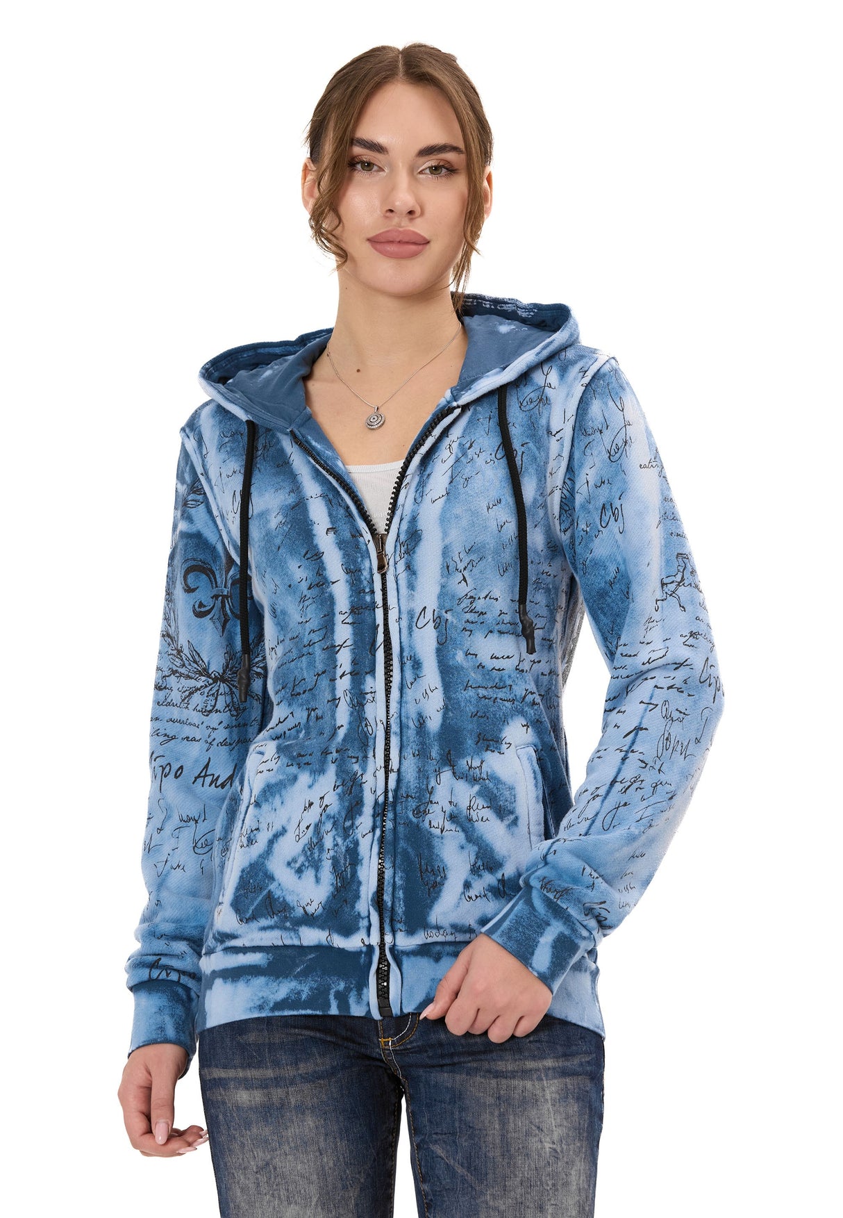 WL379 Kadın Hoodie Sweatjacket – Cipo&Baxx | Şık, Rahat ve Modern Tasarım