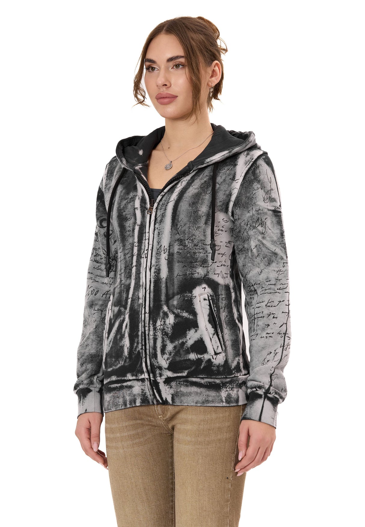 WL379 Kadın Hoodie Sweatjacket – Cipo&Baxx | Şık, Rahat ve Modern Tasarım