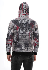 Erkek Kapüşonlu Baskılı Regular Fit Sweatshirt CL614
