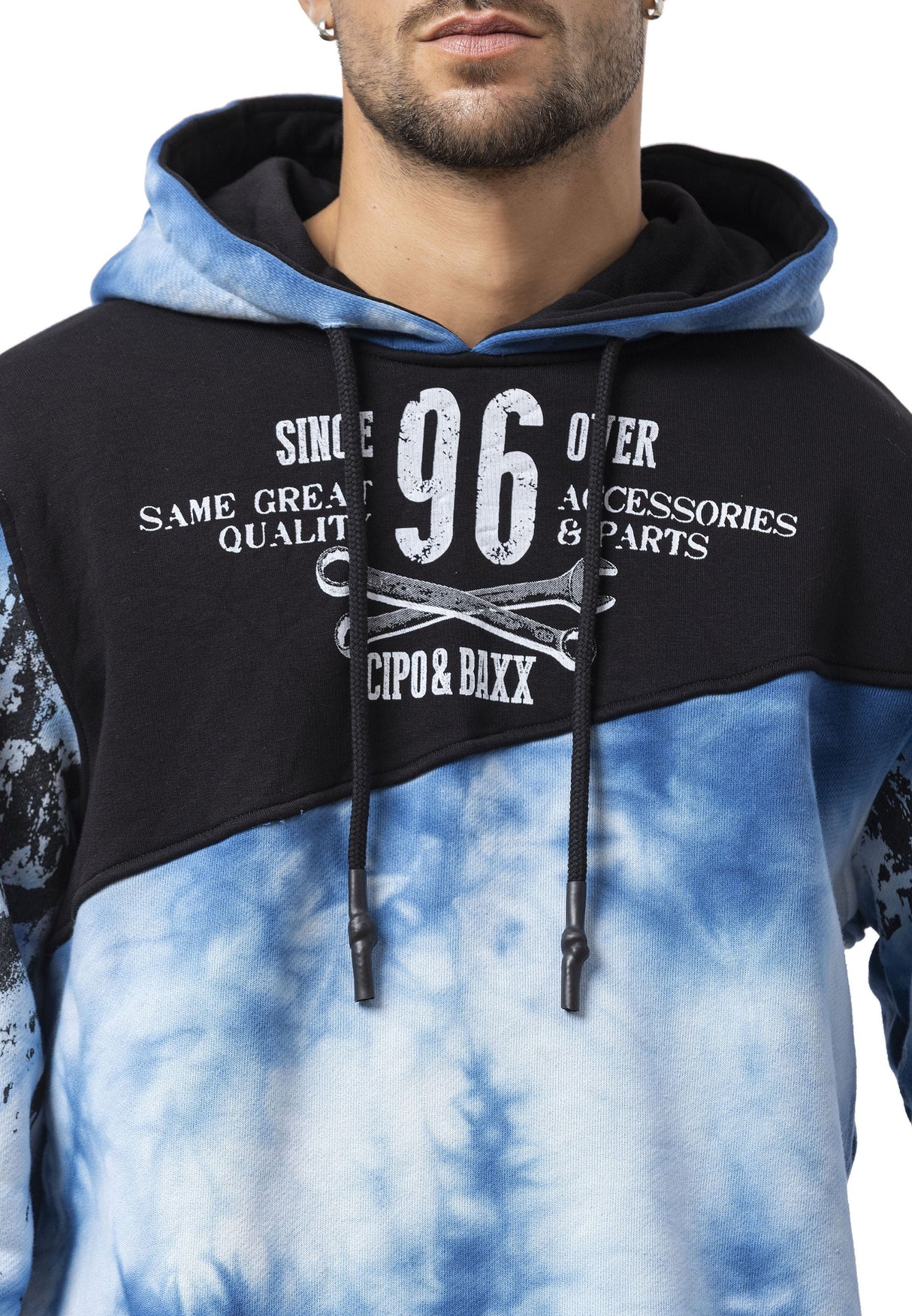 CL593 Erkek Hoodie Sweatshirt – Modern Baskılı, Kapüşonlu, Rahat Kesim Sweatshirt