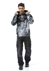 CL593 Erkek Hoodie Sweatshirt – Modern Baskılı, Kapüşonlu, Rahat Kesim Sweatshirt