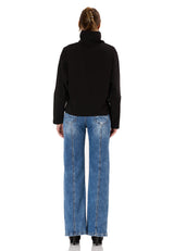 WL369 Kadın Kapüşonlu Hoodie Sweatshirt Rahat Şık ve Sokak Stiline Uygun