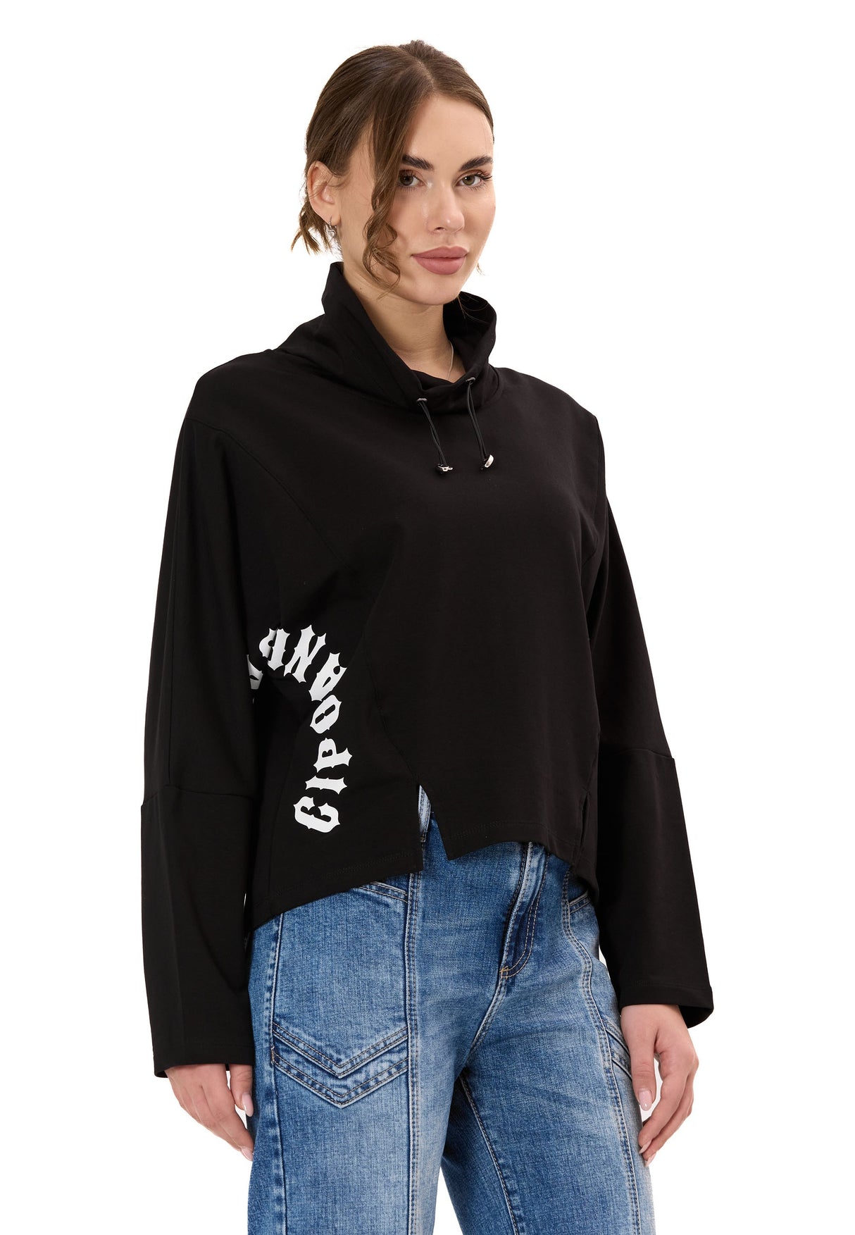 WL369 Kadın Kapüşonlu Hoodie Sweatshirt Rahat Şık ve Sokak Stiline Uygun