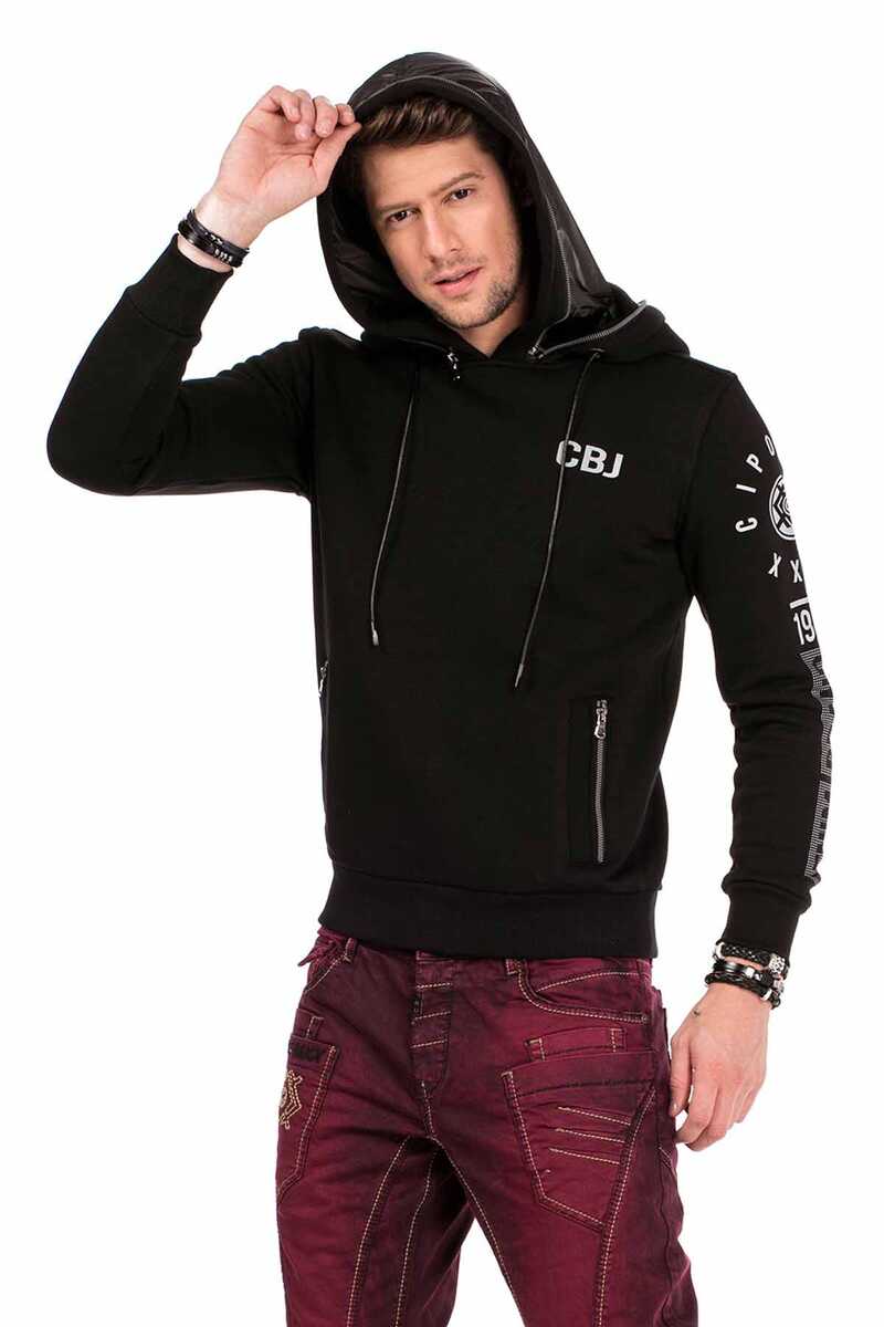 CL303 Baskılı Kapşonlu Erkek Hoodie