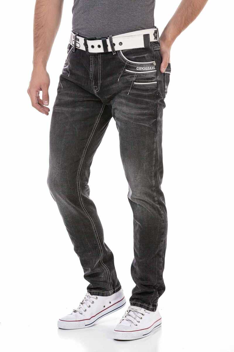 CD719 Biye Detaylı Erkek Jean Pantolon