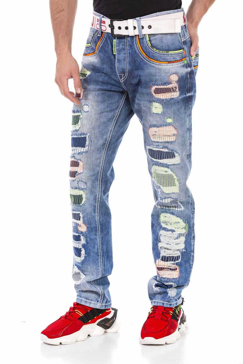 CD720 Neon Detaylı Erkek Jean Pantolon