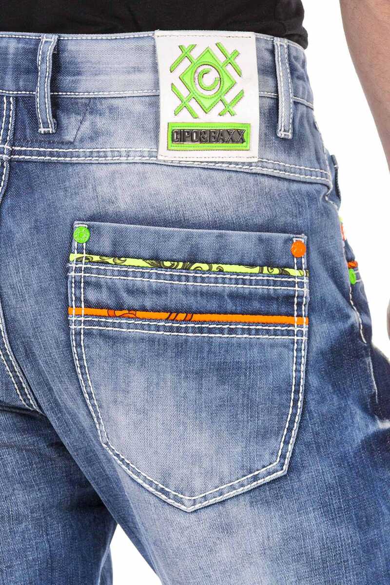 CD720 Neon Detaylı Erkek Jean Pantolon