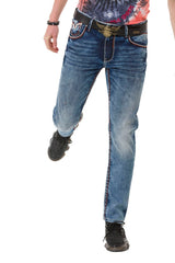 CD729 Cep Nakış Detaylı Basic Erkek Jean Pantolon