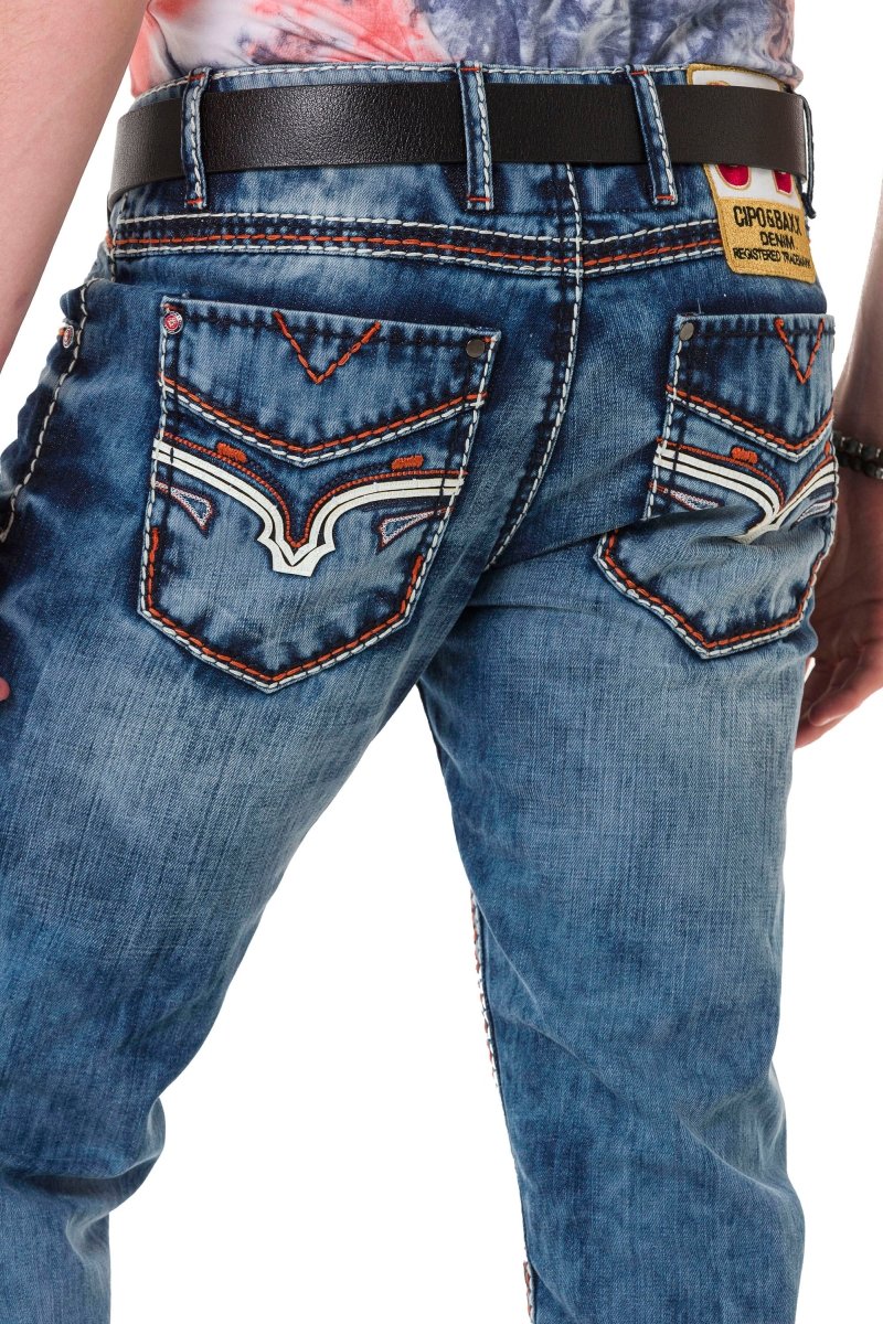 CD729 Cep Nakış Detaylı Basic Erkek Jean Pantolon