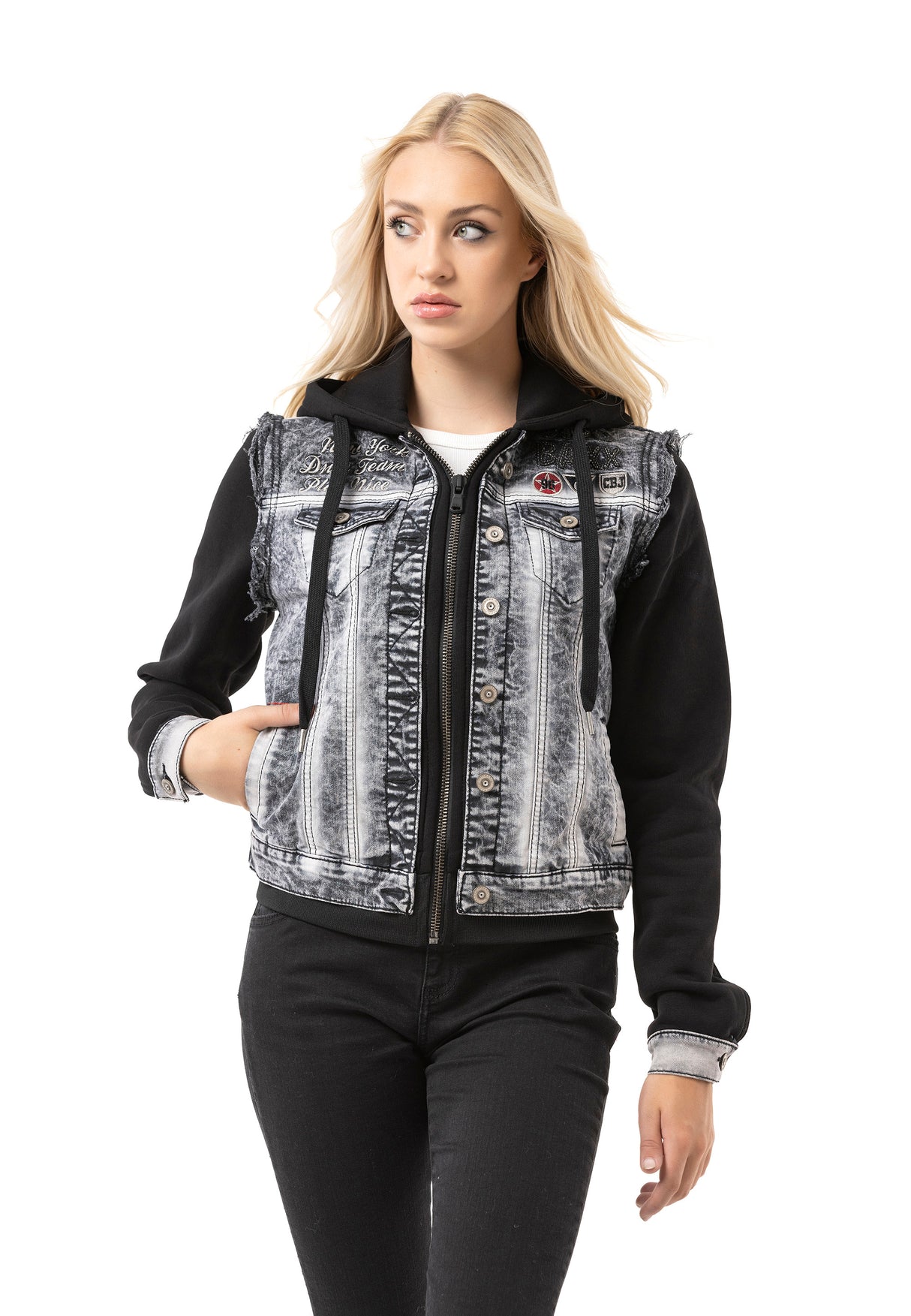 Kadın Jean Ceket Modern Tasarımlı Denim Jacket WJ234