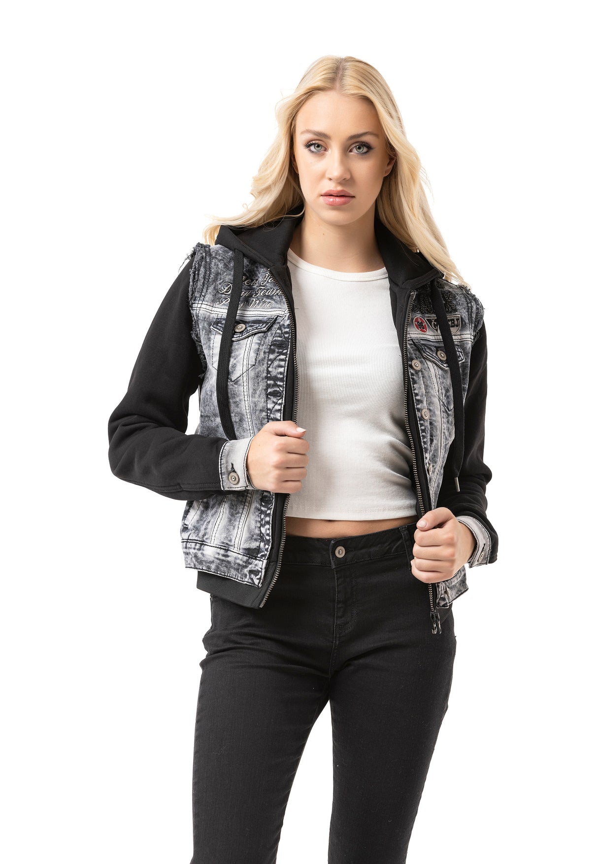 Kadın Jean Ceket Modern Tasarımlı Denim Jacket WJ234