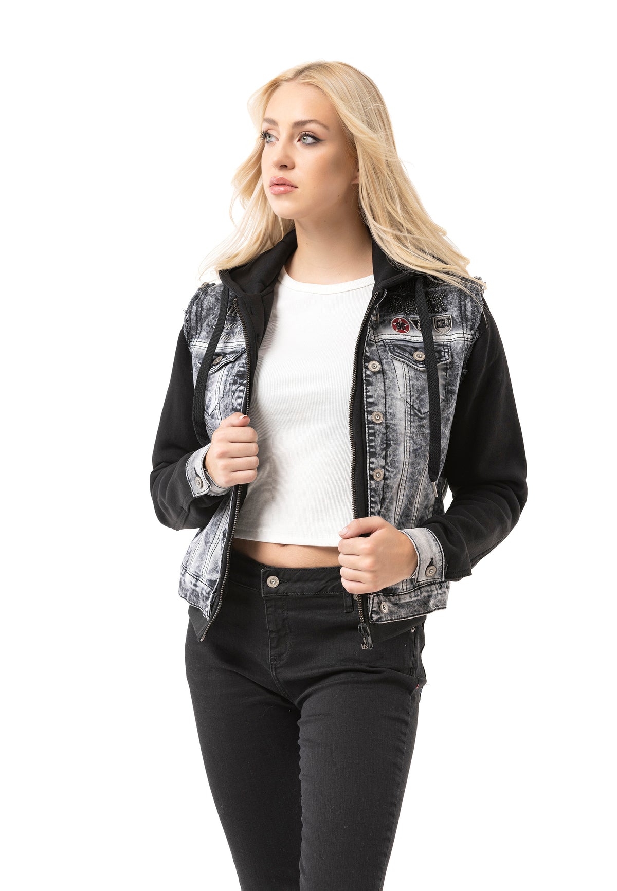 Kadın Jean Ceket Modern Tasarımlı Denim Jacket WJ234