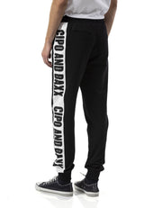 CLR162 Erkek Eşofman Takımı-Siyah ve Beyaz Yazılı