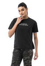 Kadın Regular Fit Baskılı Basic T-Shirt WT390