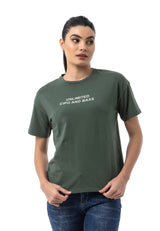 Kadın Regular Fit Baskılı Basic T-Shirt WT390