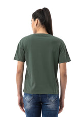 Kadın Regular Fit Baskılı Basic T-Shirt WT390