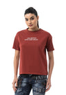 Kadın Regular Fit Baskılı Basic T-Shirt WT390