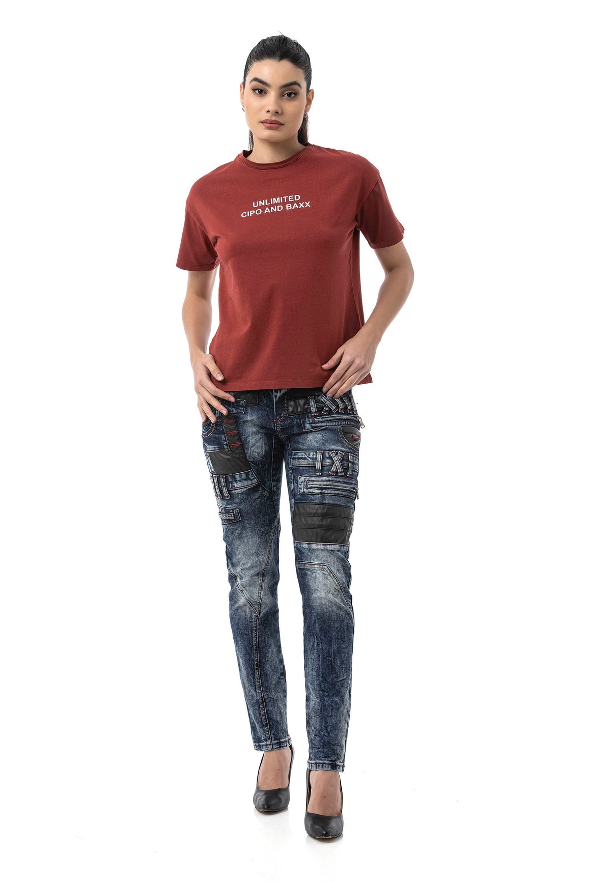 Kadın Regular Fit Baskılı Basic T-Shirt WT390