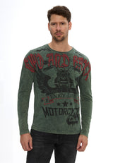 Erkek Baskılı Regular Fit Bisiklet Yaka Uzun Kollu Sweatshirt CL617