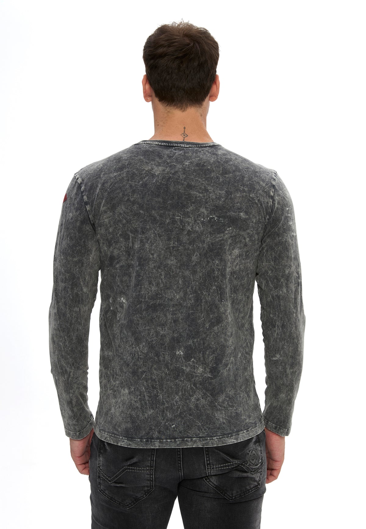 Erkek Baskılı Regular Fit Bisiklet Yaka Uzun Kollu Sweatshirt CL617