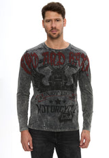 Erkek Baskılı Regular Fit Bisiklet Yaka Uzun Kollu Sweatshirt CL617