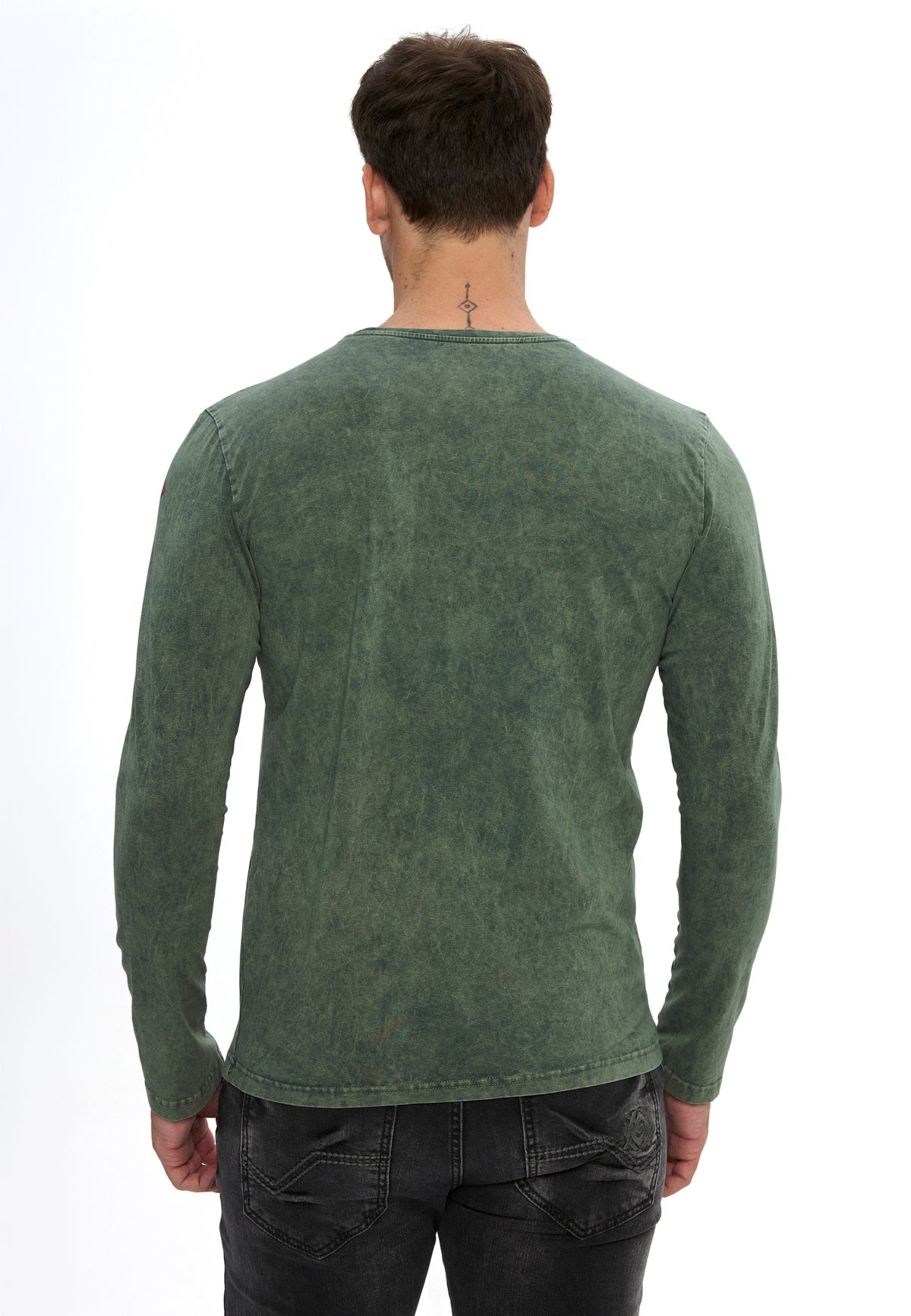 Erkek Baskılı Regular Fit Bisiklet Yaka Uzun Kollu Sweatshirt CL617