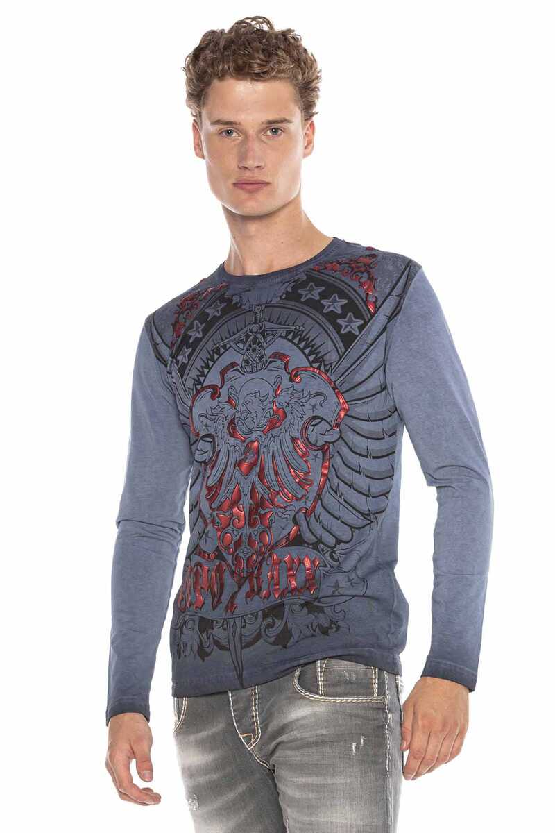 CL407 Kartal Arma Parlak Baskılı Sweatshirt