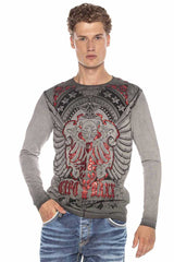 CL407 Kartal Arma Parlak Baskılı Sweatshirt