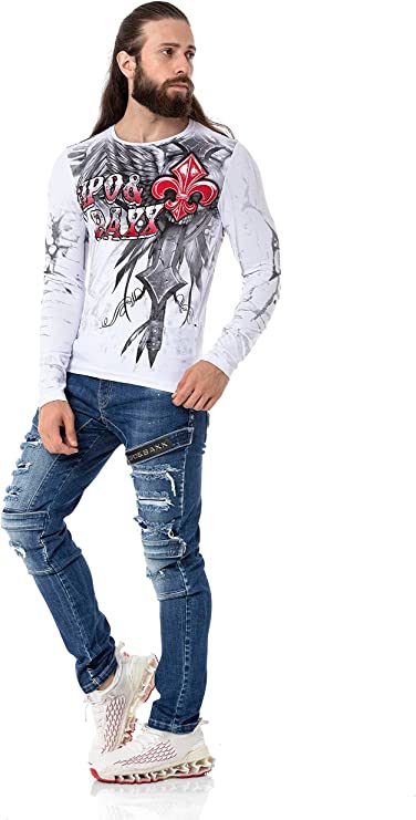 CL522 Desenli İnce Sweatshirt